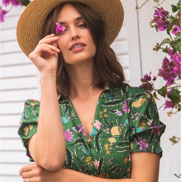 Aurora Midi Dress w/ Pockets in Delmare Tamga Designs Eco-Friendly Sustainable L - Picture 4 of 6